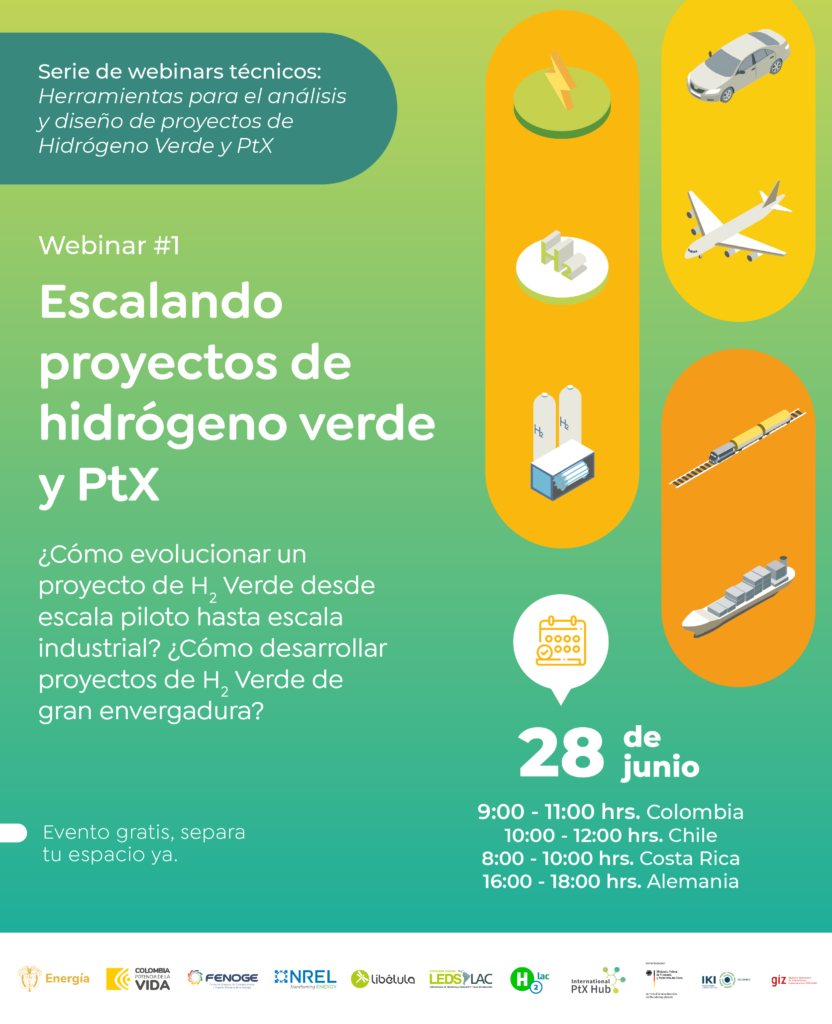 📣#InvitaciónWebinar: Escalando proyectos de hidrógeno verde y PtX